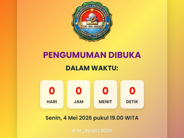 PENGUMUMAN KELULUSAN SISWA DAN SISWI SMA NEGERI 1 PRINGGARATA TAHUN 2026