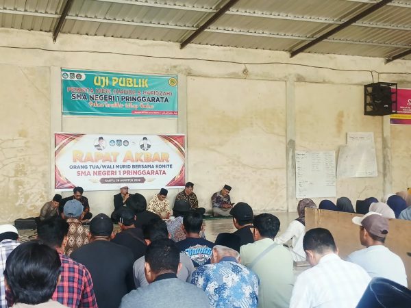 Jalin Kerja Sama, SMAN 1 Pringgarata Gelar Rapat Akbar Orang Tua/Wali Murid Bersama Komite Sekolah